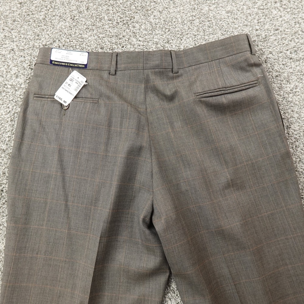 NEW Jos A Bank Pants Mens‎ 37R Gray Wool Trousers Dress Slacks Pleated Career - Picture 9 of 13